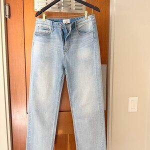 Driftwood “Royce” Wide‑Leg Jeans – Light Wash